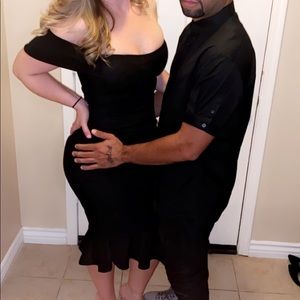 Black dress fit and flare